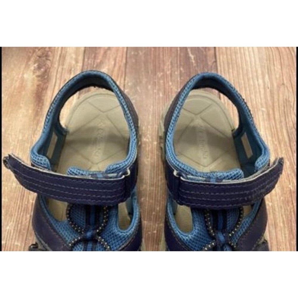 Blue Columbia Boy Techsun Water Shoes Hiking Sandals, Size Youth 4 - Picture 3 of 5